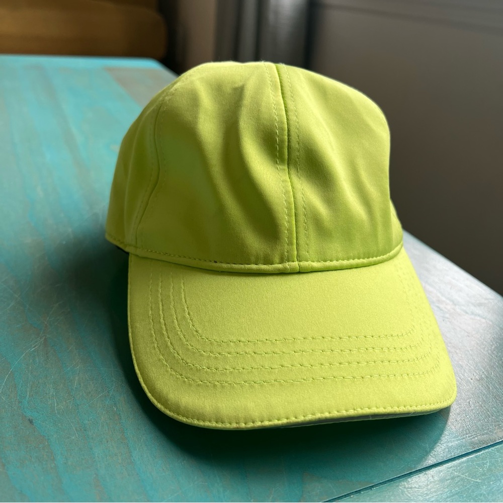 Green athletic ponytail hat